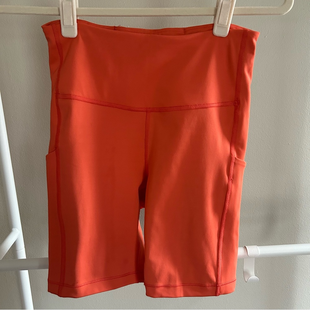 Athleta Ultimate Stash Pocket 7” Short Orange Size XS